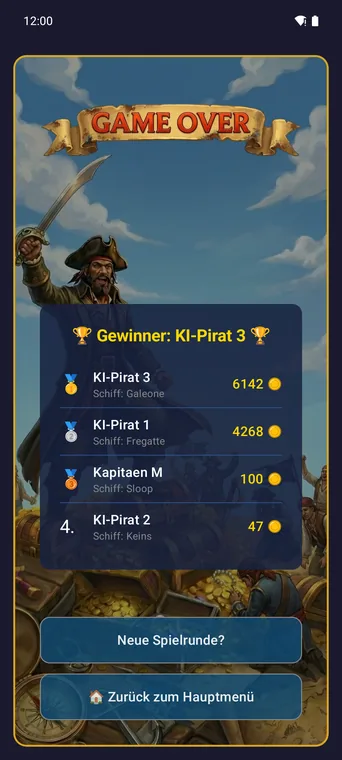 Rise of the Pirate King Spielende mit Rangliste